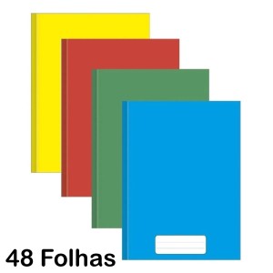 CADERNO BROCHURA CAPA DURA UNIVERSITÁRIO D+ SORTIDO 48 FOLHAS