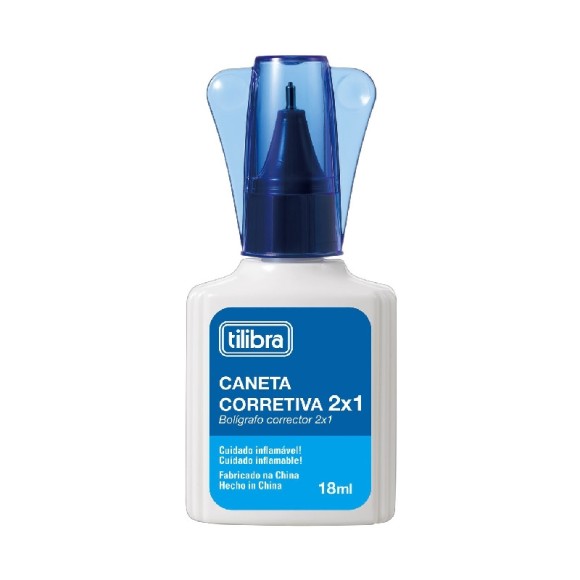 CANETA CORRETIVA 2X1 18ML TILIBRA