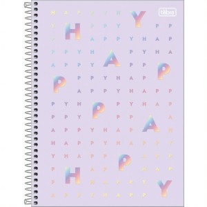 CADERNO ESPIRAL CD UNIV 10M HAPPY 160 FLS TILIBRA