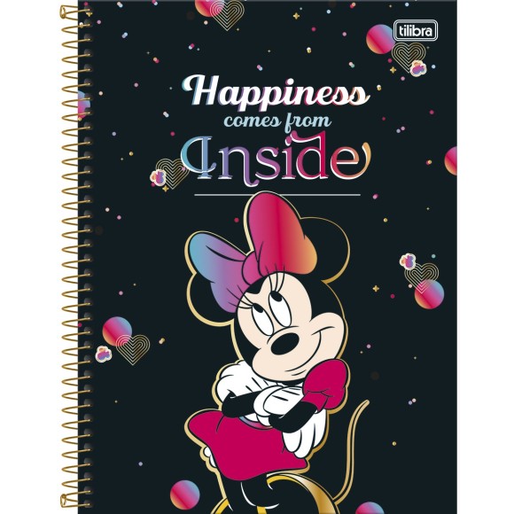 CADERNO ESPIRAL CD UNIV 10M MINNIE 160 FLS TILIBRA CONNECT