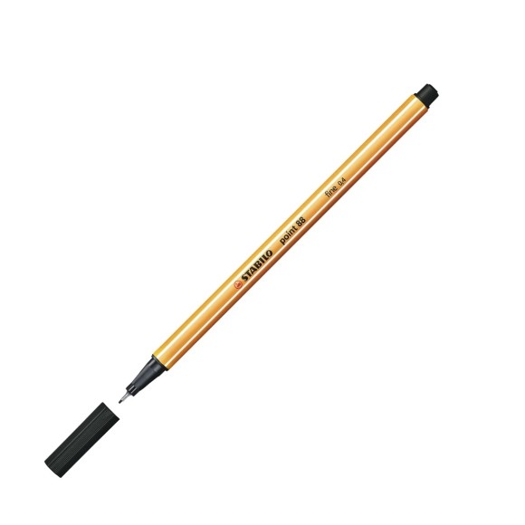 CANETA POINT 88/46 PRETO 0.4 STABILO