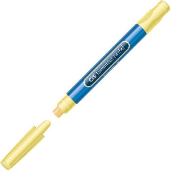 CANETA MARCA TEXTO LUMINI GEL PASTEL AMARELO CIS