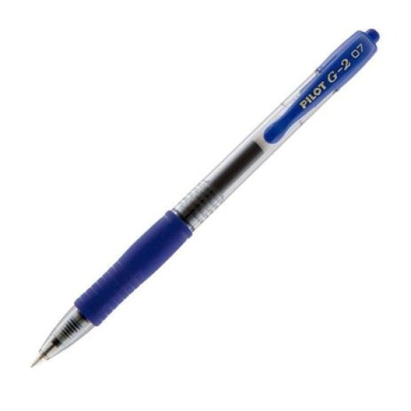 CANETA ESFEROGRÁFICA RETRÁTIL TINTA GEL G2 0.7 AZUL PILOT