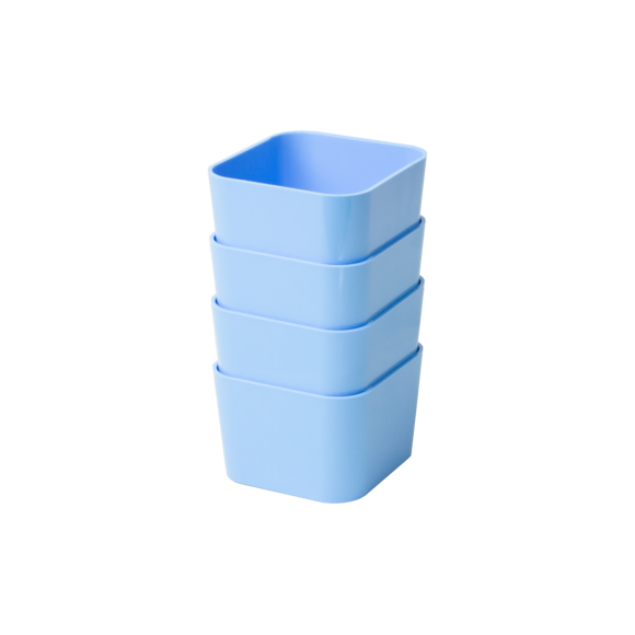 KIT PORTA OBJETOS PEQUENO C/ 4 PEÇAS AZUL PASTEL DELLO