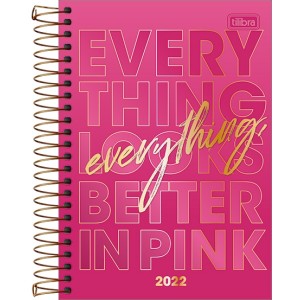 AGENDA ESPIRAL DIARIA LOVE PINK M6 TILIBRA