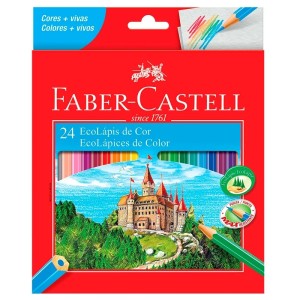 LÁPIS DE COR 24 CORES FABER-CASTELL