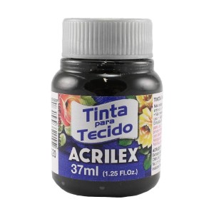 TINTA P/ TECIDO 37ML PRETO 520 ACRILEX