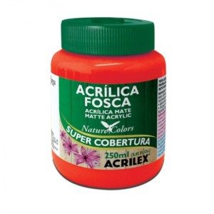 TINTA ACRÍLICA FOSCA 250ML VERMELHO FOGO 507 ACRILEX
