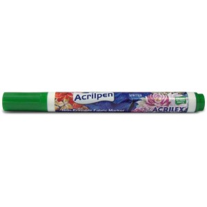 CANETA ACRILPEN PARA TECIDO VERDE MUSGO 513 ACRILEX