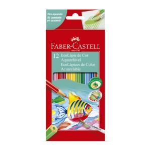 ECOLÁPIS DE COR AQUARELÁVEL 12 CORES FABER-CASTELL