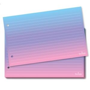 FICHAS DEGRADÊ ROSA PAUTAS BRANCAS 5X8 50 UNIDS FINA IDEIA