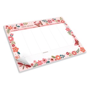 BLOCO SEMANAL BORBOLETAS FINA IDEIA