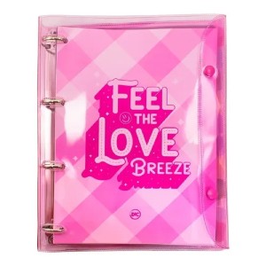 FICHÁRIO UNIVERSITÁRIO CRISTAL BREEZE ROSA 192 FOLHAS DAC