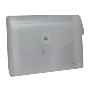 PASTA SANFONADA MINI A6 C/ 5 DIVISÕES TRANSP. DAC