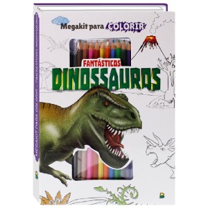 MEGAKIT PARA COLORIR FANTÁSTICOS DINOSSAUROS TODOLIVRO