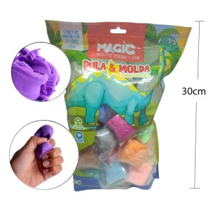 MASSA PULA E MOLDA 300G 30CORES DINO MAGIC