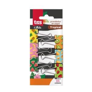 PRENDEDOR DE PAPEL HOLIC TROPICAL CART C/6 TRIS