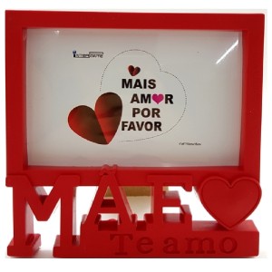 PORTA RETRATO 10X15 PLÁSTICO MÃE TE AMO SORTIDO