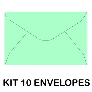 KIT 10 ENVELOPES COLORIDO 160X235MM VERDE CLARO