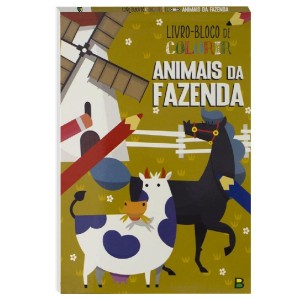 LIVRO-BLOCO DE COLORIR ANIMAIS DE FAZENDA TODOLIVRO