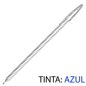 CANETA ESFEROGRÁFICA SPIRO GEM 0,7MM PRATA CIS