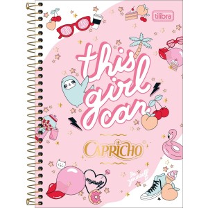 CADERNO ESPIRAL CAPA DURA 1/4 CAPRICHO 80 FOLHAS TILIBRA
