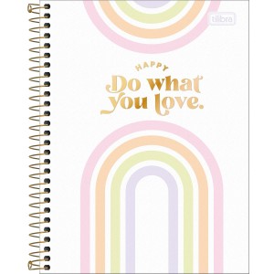 CADERNO ESPIRAL CD COLEGIAL 1M HAPPY COLORIDO 80 FLS TILIBRA