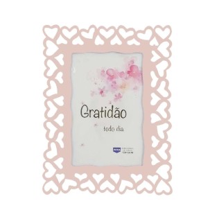 PORTA RETRATO CORAÇÃO GRATIDÃO 10X15 PLÁSTICO SORTIDO