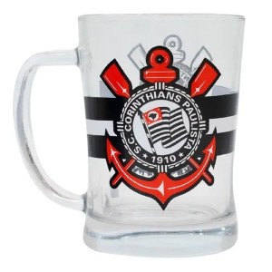 CANECA VIDRO 660ML VAI CORINTHIANS MILENO