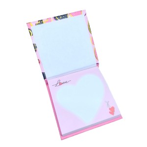 MINI BLOCO DE ANOTAÇÃO ESTAMPADO CORAÇÃO 68 FOLHAS