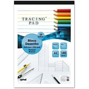 BLOCO DESENHO TRACING PAD A2 180G 20 FOLHAS SPIRAL