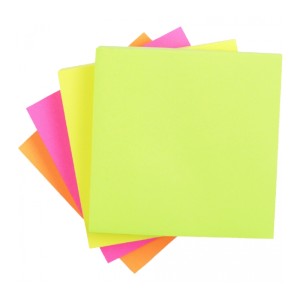BLOCO ANOTAÇÃO ADESIVO 100FLS NEON 76X76MM COLORIDO