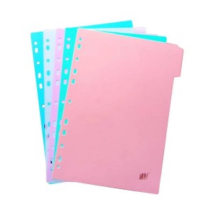 DIVISÓRIAS TONS PASTEL A4 28,5X21CM YES