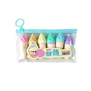 MARCA TEXTO SORVETE 6 CORES