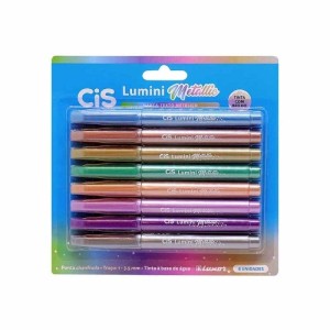 MARCA TEXTO LUMINI METALLIC 8 CORES CIS