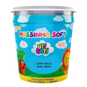 MASSINHA DE MODELAR SOFT 500G BRANCO UTI GUTI