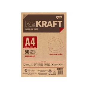 PAPEL KRAFT A4 180G JANDAIA 50FLS JANDAIA