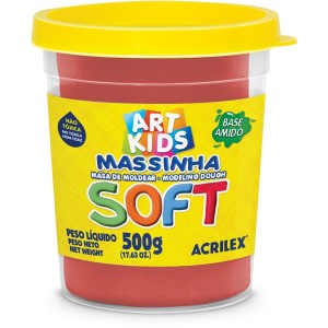 MASSINHA DE MODELAR SOFT 500G VERMELHO ACRILEX