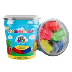 MASSINHA DE MODELAR SOFT 500G 5 CORES UTI GUTI