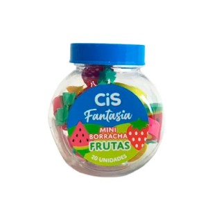 BORRACHA FANTASIA MINI FRUTAS 20 UNID CIS