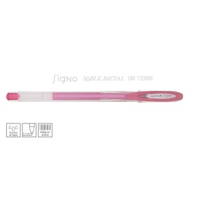 CANETA SIGNO NOBLE METAL ROSA  UNIBALL MITSUBISHI