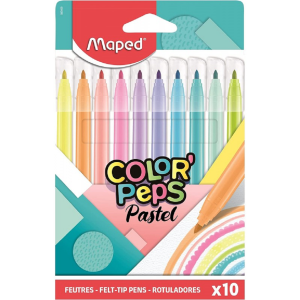 CANETA HIDROGRAFICA COLOR'PEPS PASTEL 10 CORES MAPED
