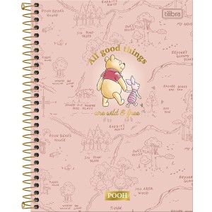 CADERNO ESPIRAL CD COLEGIAL 10M POOH 160 FOLHAS TILIBRA