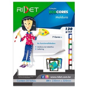 BLOCO ECOCORES MOLDURA 7 CORES 23X32 120G 35 FLS RIDET