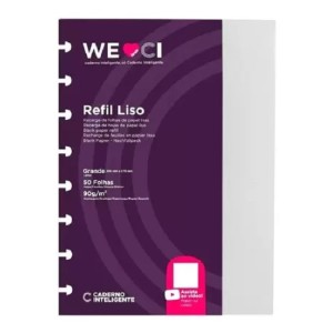 REFIL LISO 90G GRANDE CADERNO INTELIGENTE