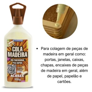 COLA PARA MADEIRA 100G ACRILEX