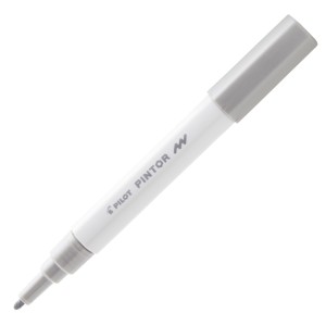 CANETA MARCADOR PILOT PINTOR FINA 1.0MM PRATA