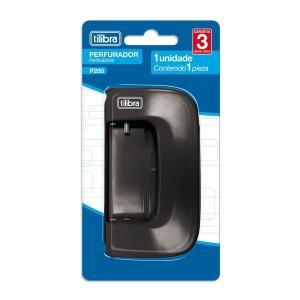 PERFURADOR 2 FUROS 10 FOLHAS P200 PRETO TILIBRA