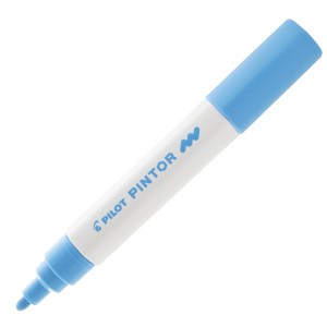 CANETA MARCADOR PILOT PINTOR MEDIA 1.4MM CRIATIVAS AZUL CLARO