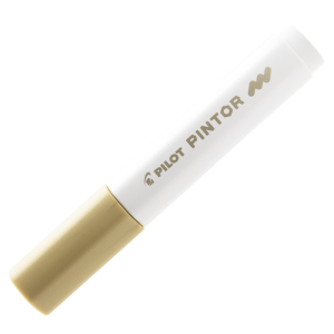 CANETA MARCADOR PILOT PINTOR MEDIA 1.4MM METÁLICO DOURADO